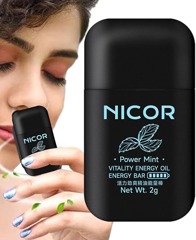 Nicor - Inhalador Nasal Herbal Energético de Doble Orificio