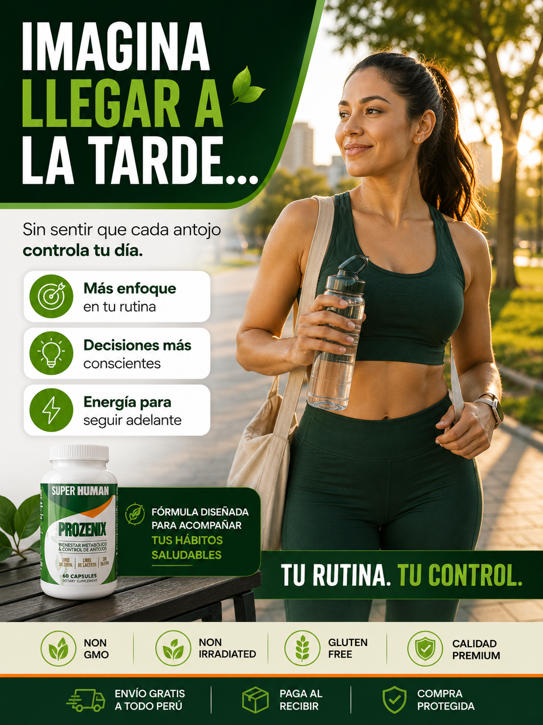 Prozenix Pro Lipozem Capsules – Cápsulas Metabólicas para Control de Antojos y Bienestar Metabólico (60 Cápsulas) – SuperHuman™