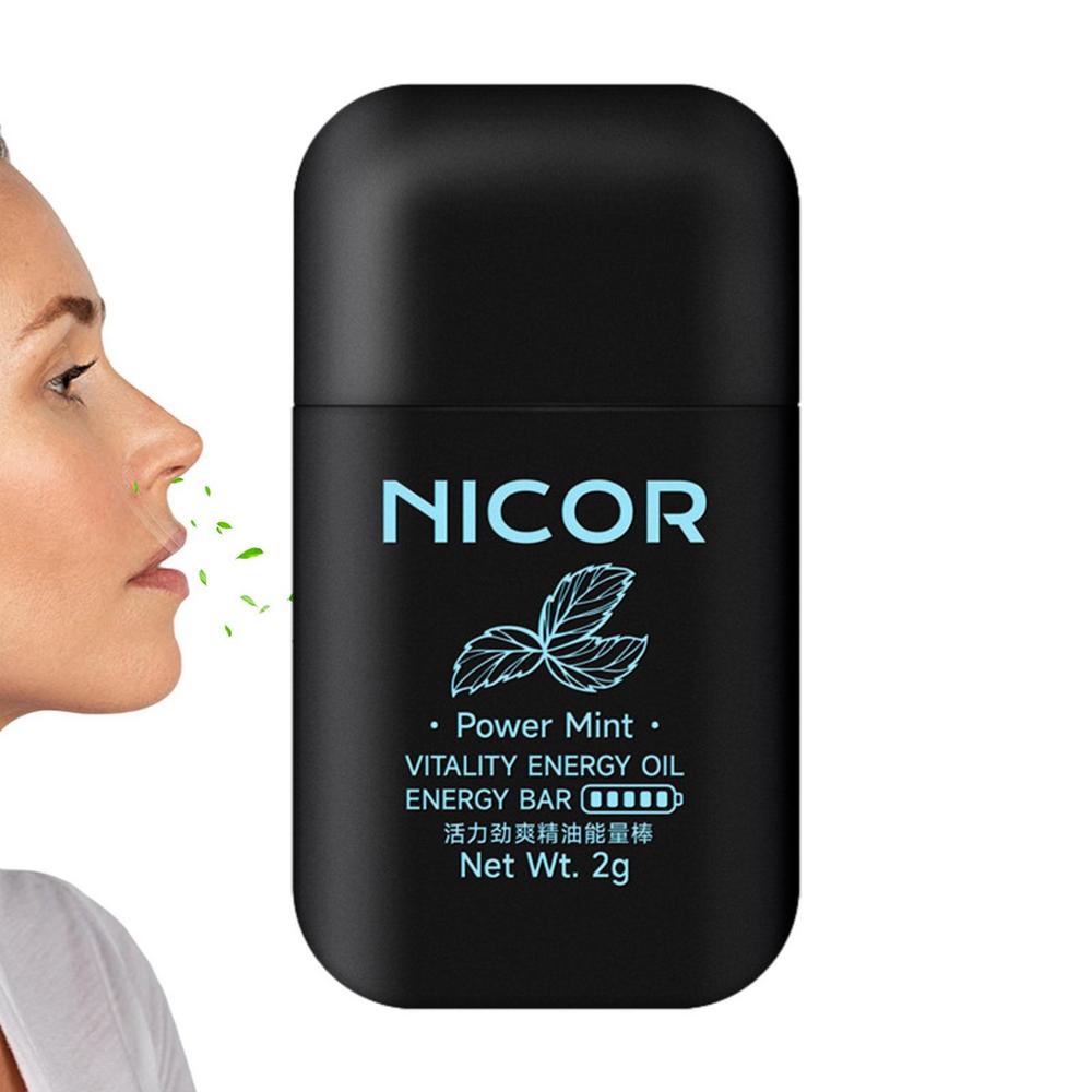 Nicor - Inhalador Nasal Herbal Energético de Doble Orificio