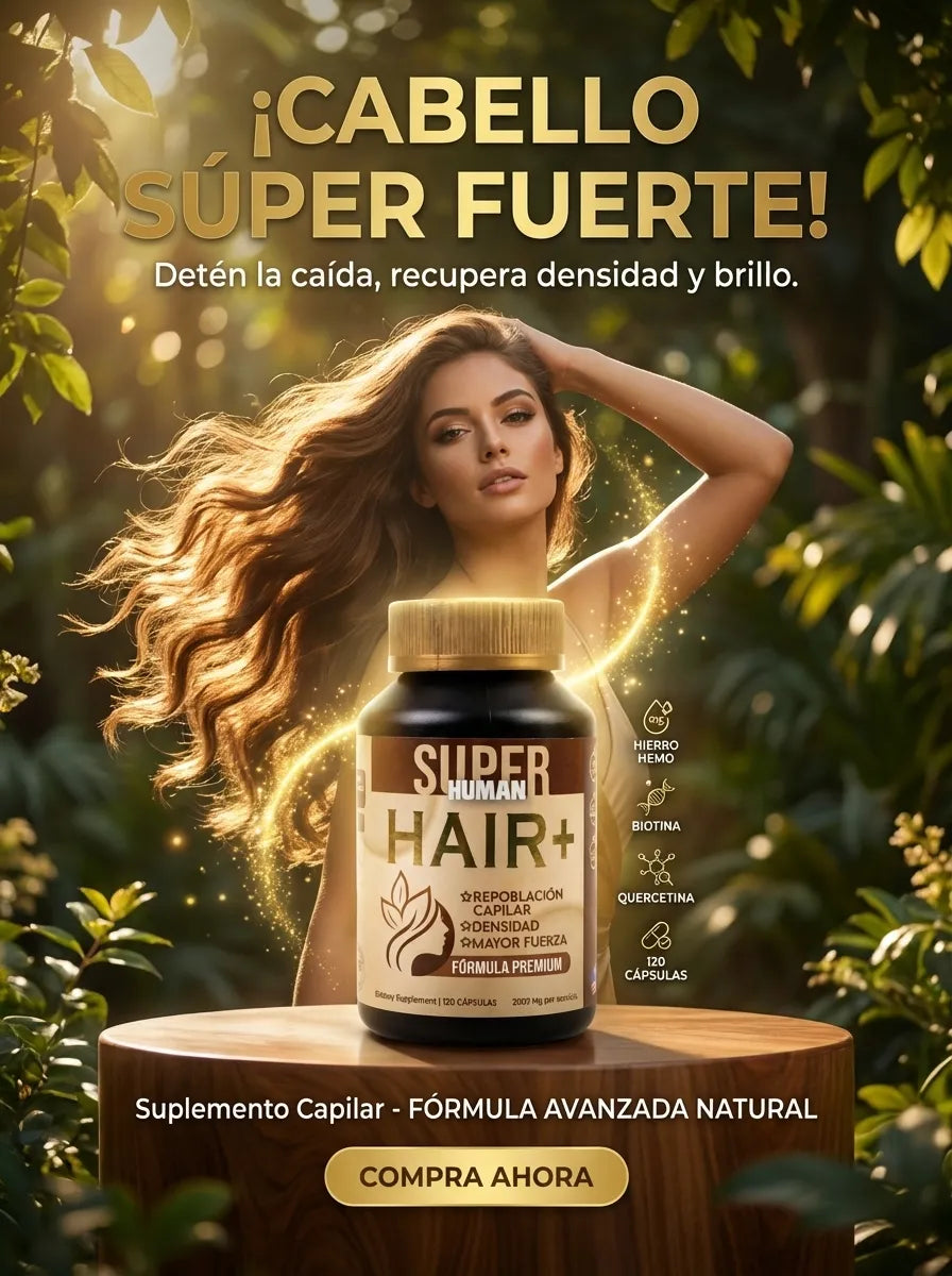 Hair+ | Crecimiento y Densidad con Biotina y Hierro Hemo (120 Cáps.)