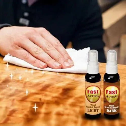 Wood Scratch Cover - Kit de 2 Sprays para Reparación y Restauración de Pisos y Muebles de Madera
