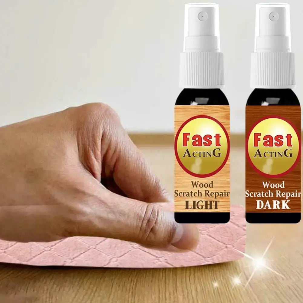 Wood Scratch Cover - Kit de 2 Sprays para Reparación y Restauración de Pisos y Muebles de Madera