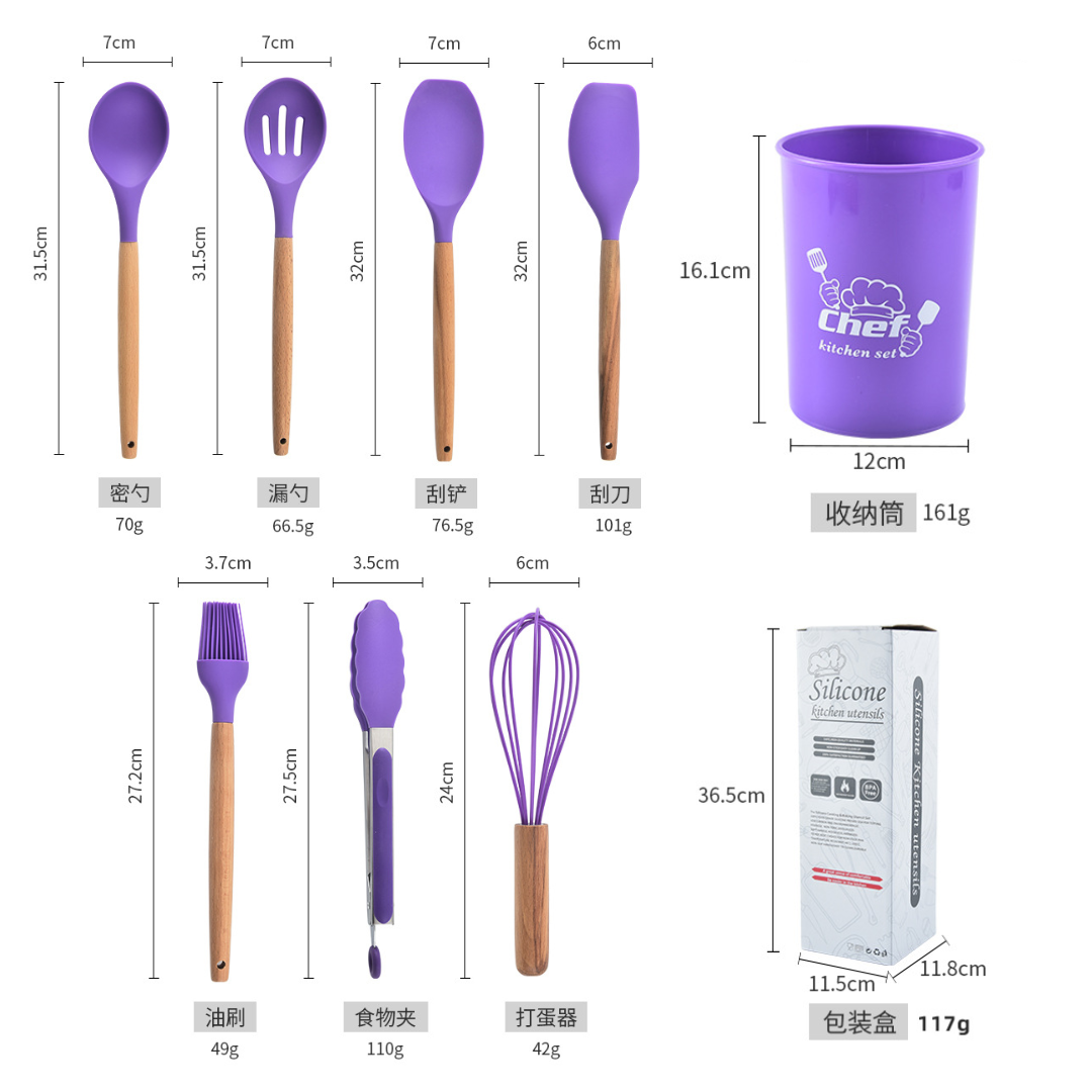 Set de Utensilios para Cocina y Repostería de Silicona