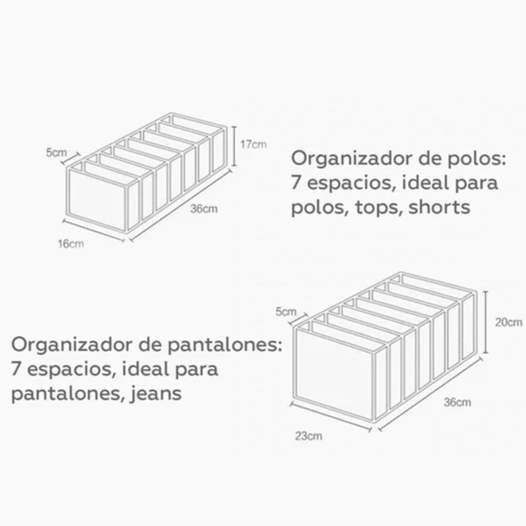 WardrobeOrganizer™ - Organizadores de Ropa Interior, Polos y Pantalones