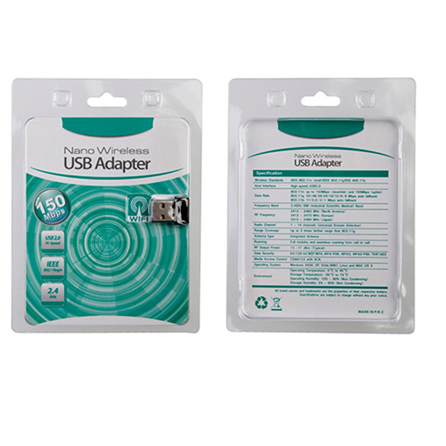 Mini Adaptador Wifi USB 150 Mbps