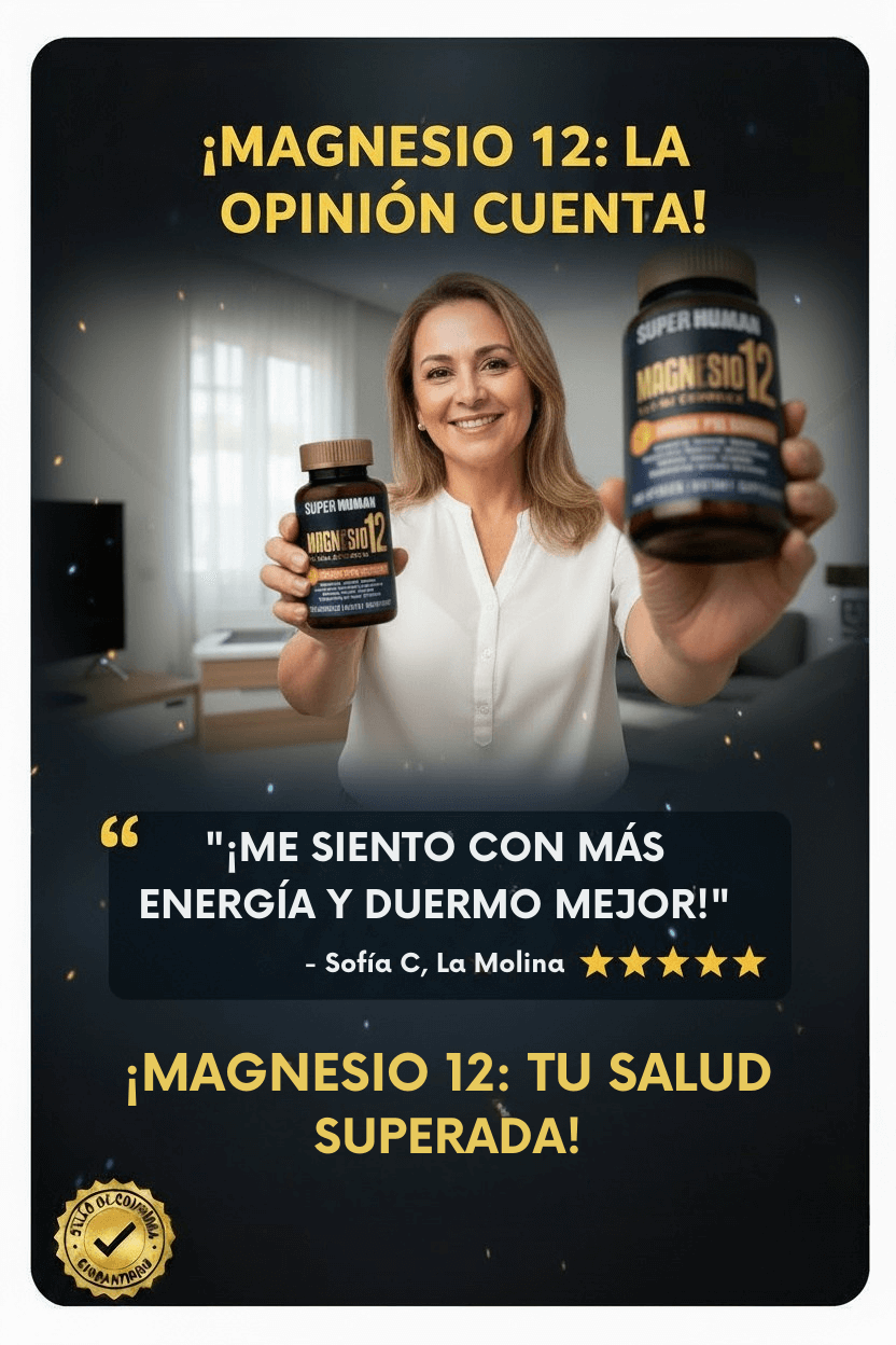 Magnesio 12 en 1 Complex – Cápsulas para Energía, Relajación Muscular y Bienestar Integral (120 Cápsulas) – SuperHuman™