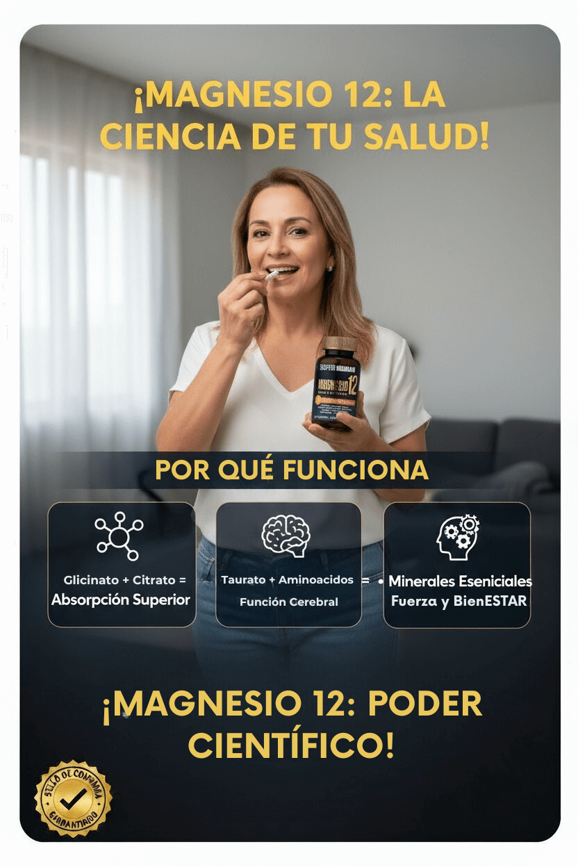Magnesio 12 en 1 Complex – Cápsulas para Energía, Relajación Muscular y Bienestar Integral (120 Cápsulas) – SuperHuman™