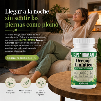 Suplemento Natural para Hígado y Drenaje Linfático (60 cápsulas) SUPER HUMAN