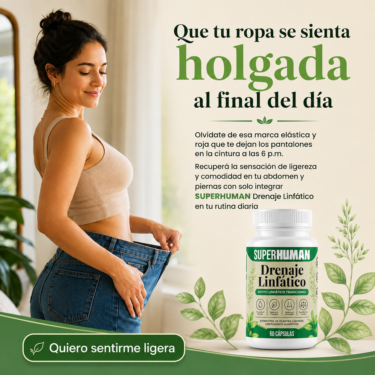 Suplemento Natural para Hígado y Drenaje Linfático (60 cápsulas) SUPER HUMAN