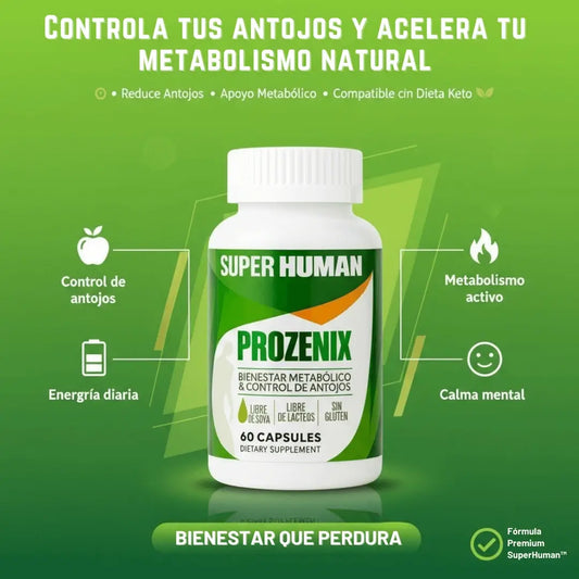 Prozenix Pro Lipozem Capsules – Cápsulas Metabólicas para Control de Antojos y Bienestar Metabólico (60 Cápsulas) – SuperHuman™