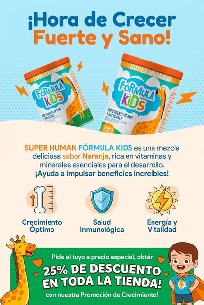 Fórmula Kids - Fórmula para un Crecimiento Óptimo y Saludable (300 grms)  - SuperHuman™