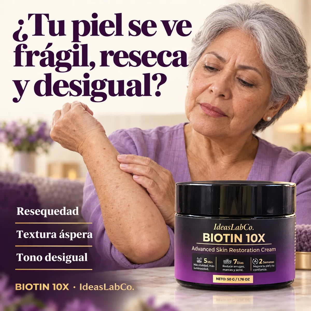 BIOTIN 10X Crema Tópica con Biotina (50g)