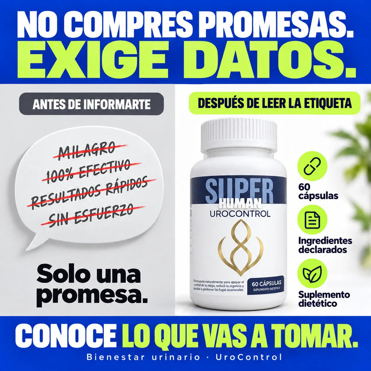 UROCONTROL – Control de Vejiga y Urgencia Urinaria (60 cápsulas)
