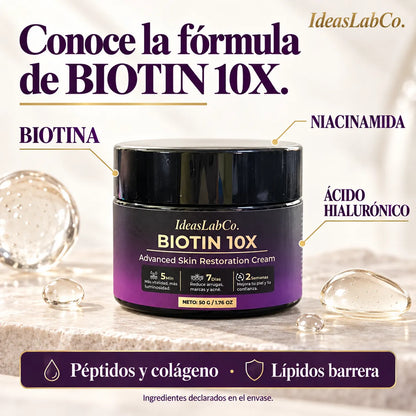 BIOTIN 10X Crema Tópica con Biotina (50g)