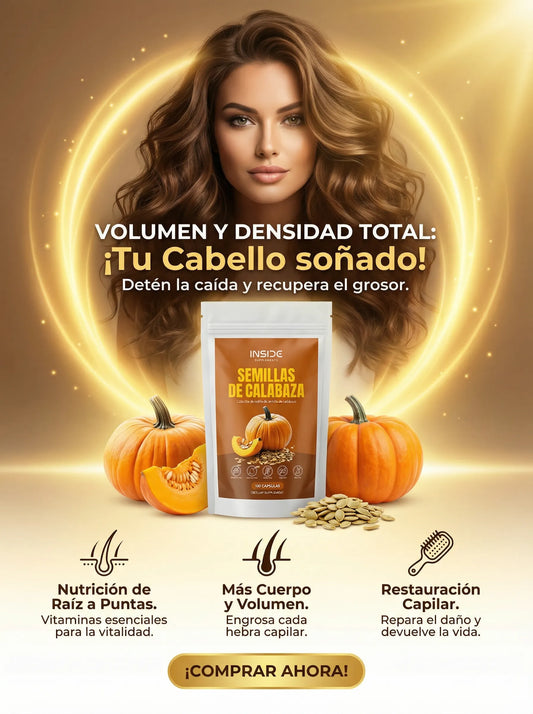 PUMPKIN SEED OIL - Crecimiento y densidad capilar Semillas de Calabaza (120 cápsulas blandas)
