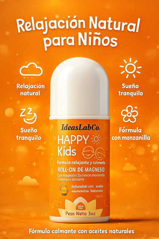 Happy Kids™ – Roll-On Calmante con Magnesio Natural (3 oz)