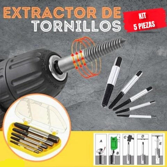 Kit Extractor de Tornillos Dañados