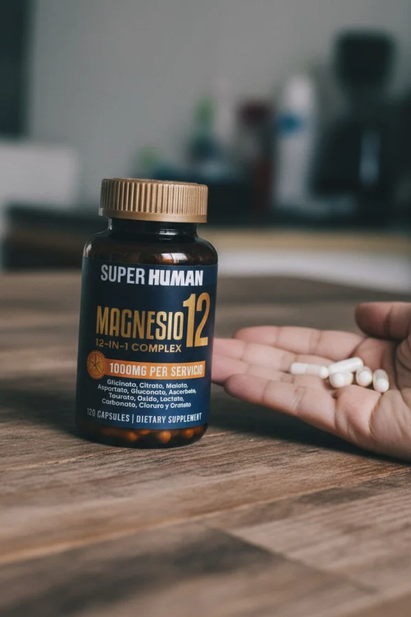 Magnesio 12 en 1 Complex – Cápsulas para Energía, Relajación Muscular y Bienestar Integral (120 Cápsulas) – SuperHuman™, imagen 2