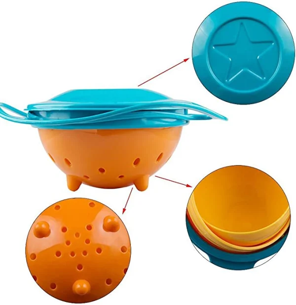 GyroBowl™ - Bowl de Plástico AntiDerrames AntiCaídas para Bebés, imagen 5