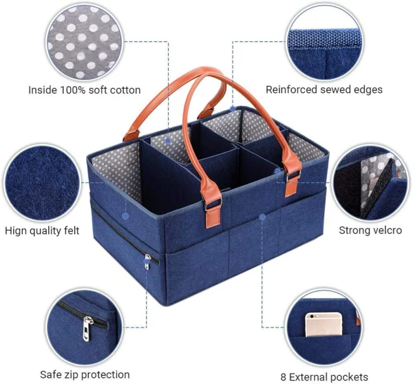 Bolso Organizador para Accesorios Pañales Cremas Toallas, imagen 5