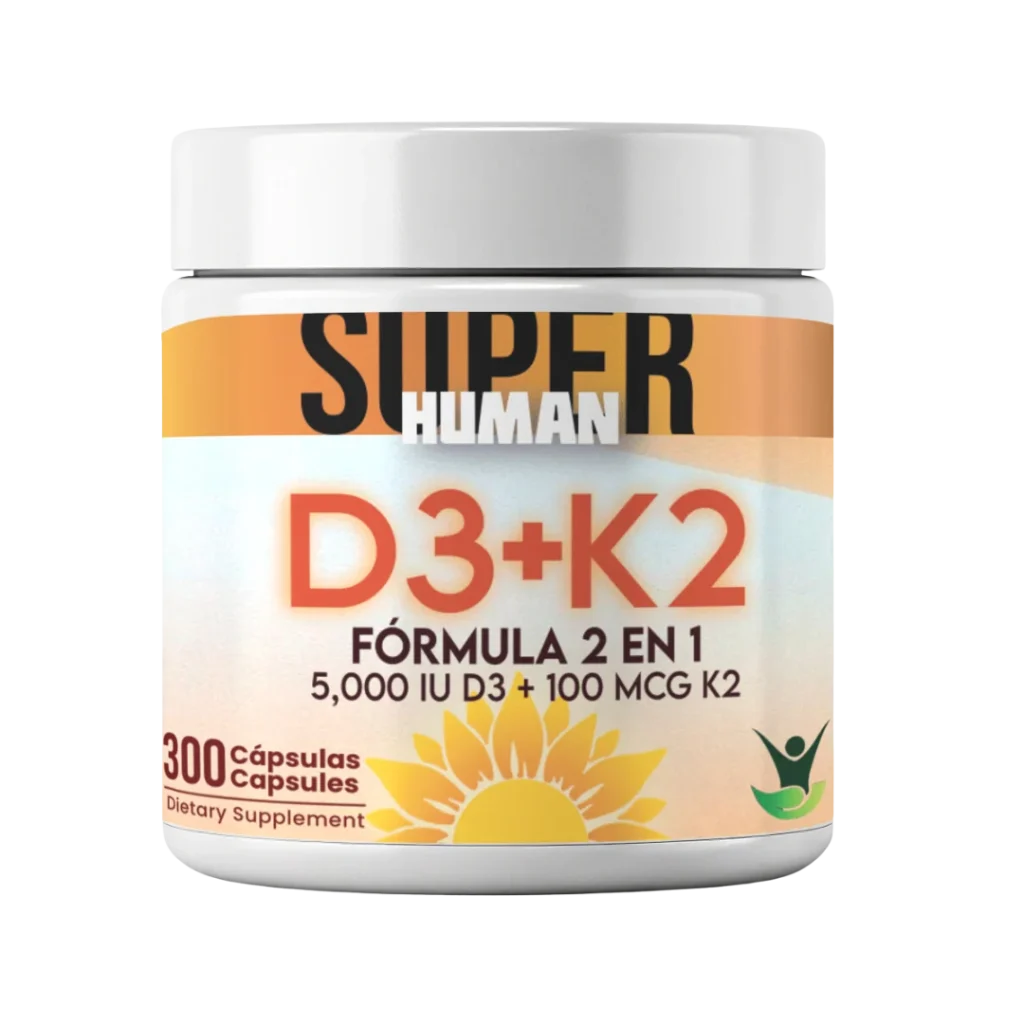 ⏳ Descubre el poder de huesos fuertes y un corazón saludable con D3+K2 – Vitamina D3 + K2