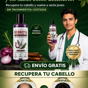 Shampoo de Cebolla REBROTA – Fortalecimiento Capilar y Control de Caída con Romero y Canela