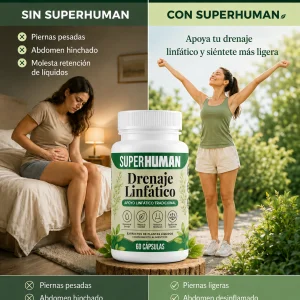 Suplemento Natural para Hígado y Drenaje Linfático (60 cápsulas) SUPER HUMAN