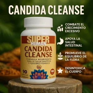 Cándida Cleanse - Fórmula Ayurvédica para la Salud Digestiva y Equilibrio Fúngico (90 Cápsulas)