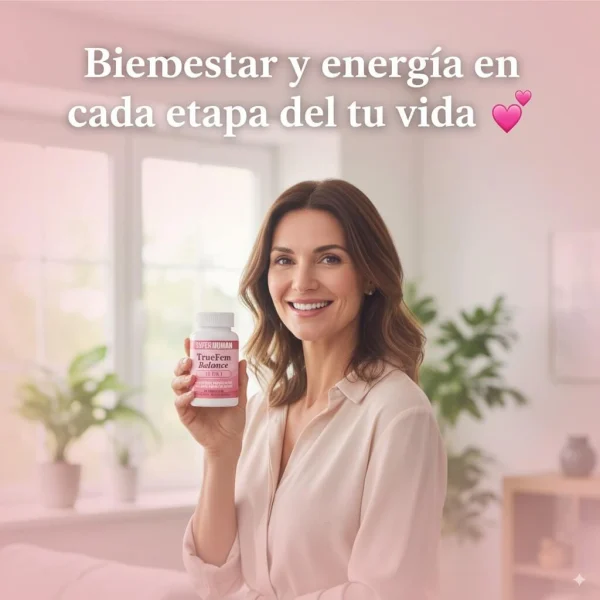 TrueFem Balance – Cápsulas para el Equilibrio Hormonal y Bienestar Femenino (60 Cápsulas) – SuperHuman™, imagen 4