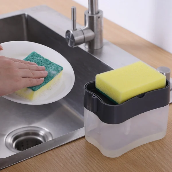 Soap Pump - Dispensador de Jabón Líquido con Esponja, imagen 2