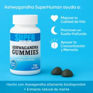 Ashwagandha Gummies - Gomitas Funcionales para Reducir el Estrés y Mejorar el Ánimo (Pack 60 Gomitas) – SuperHuman™