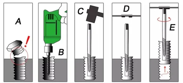 Kit Extractor de Tornillos Dañados, imagen 5