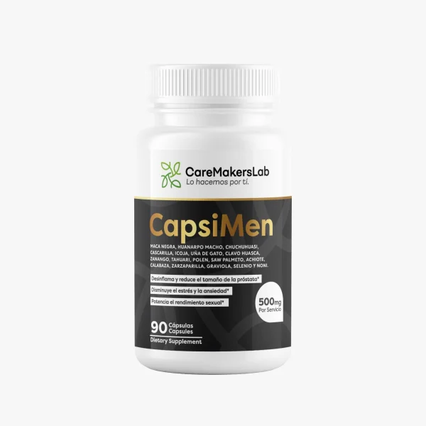CapsiMen™ – Cápsulas Naturales para la Salud Masculina con Extractos de Plantas y Minerales – Próstata, Vitalidad y Rendimiento Sexual (90 cápsulas / 500 mg por servicio) CareMakersLab, imagen 2