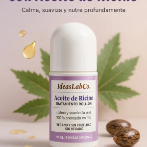 Roll-On Hidratante con Aceite de Ricino Natural (89ml | 3 oz)