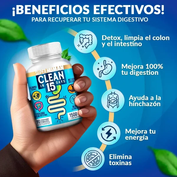Clean15™ Limpieza Completa Estomacal en 15 días - SuperHuman™ PG, imagen 3