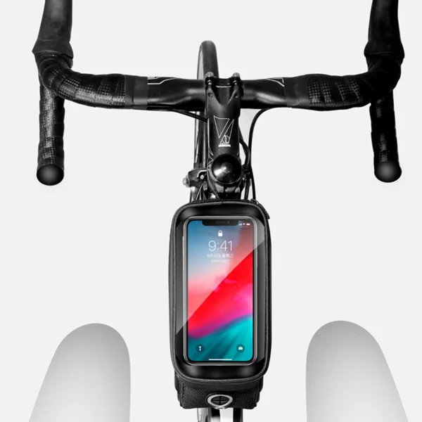 Estuche Negro Impermeable Rígido Porta Celular Bicicleta, imagen 7