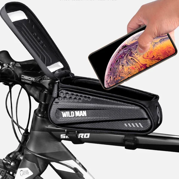 Estuche Negro Impermeable Rígido Porta Celular Bicicleta, imagen 8