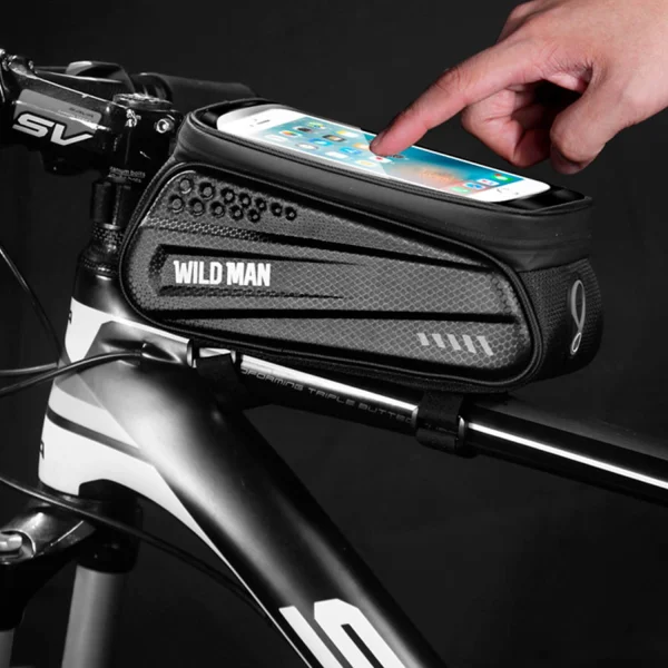 Estuche Negro Impermeable Rígido Porta Celular Bicicleta, imagen 4