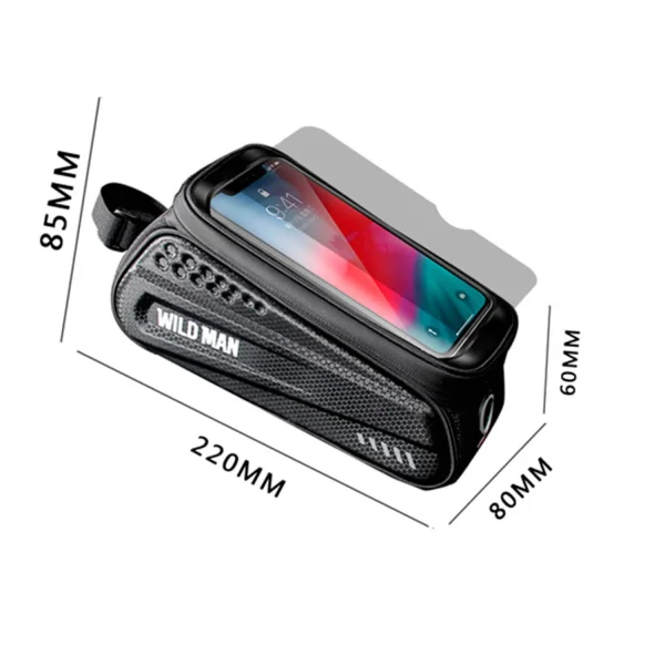 Estuche Negro Impermeable Rígido Porta Celular Bicicleta, imagen 3