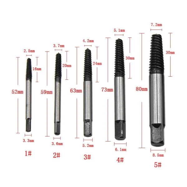 Kit Extractor de Tornillos Dañados, imagen 3