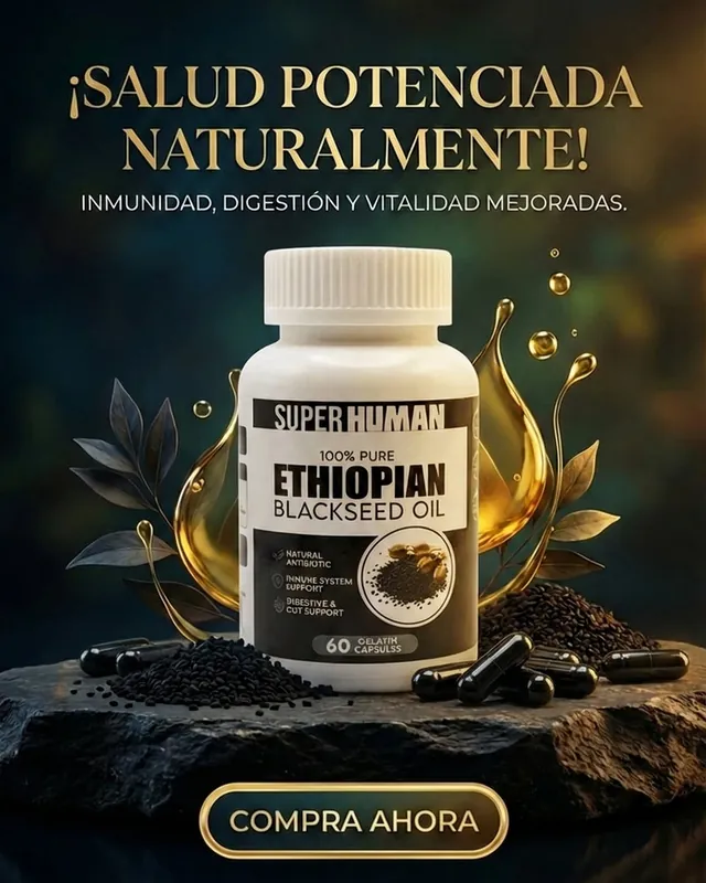 Super Human Ethiopian Black Seed Oil, aceite de semilla negra en cápsulas