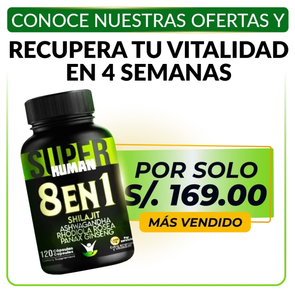 8 en 1 Ultra - Cápsulas de Shilajit Ashwagandha Rhodiola Rosea Panax y Ginseng (120 Cápsulas) SuperHuman™ PG, imagen 4